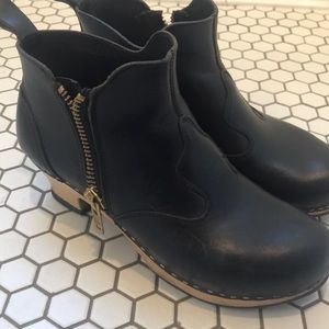 Swedish Hasbeens Zip It Victoria Ankle Boots